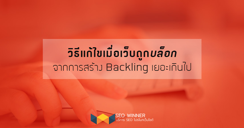 วิธีแก้ไขเมื่อเว็บถูกบล็อกจากการสร้าง Backlink เยอะเกินไป by seo-winner.com